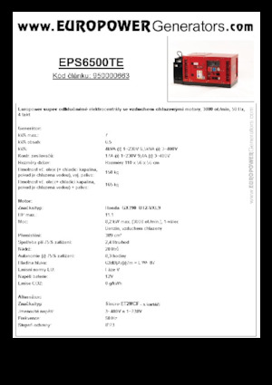 Бензинови генератори Europower EPS6500TE (S)