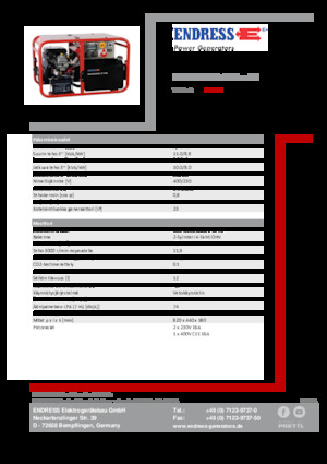 Бензинови генератори Endress ESE 1006 DBS-GT 