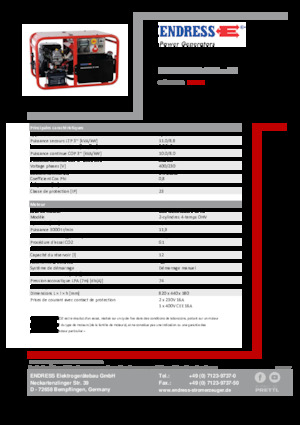Бензинови генератори Endress ESE 1006 DBS-GT 