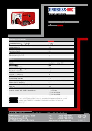 Бензинови генератори Endress ESE 1006 HG-GT ES ISO Duplex
