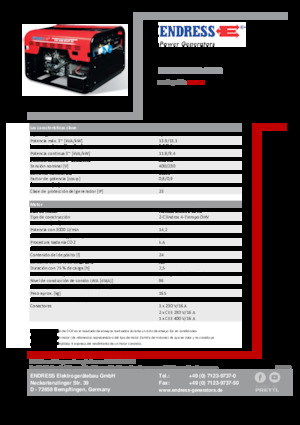 Бензинови генератори Endress ESE 1206 DHS-GT ES