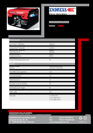 Бензинови генератори Endress ESE 1206 DHS-GT ES