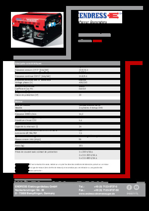 Бензинови генератори Endress ESE 1206 DHS-GT ES