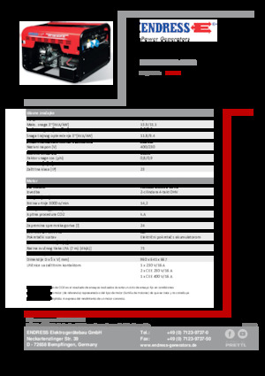 Бензинови генератори Endress ESE 1206 DHS-GT ES