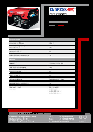Бензинови генератори Endress ESE 1206 HS-GT ES