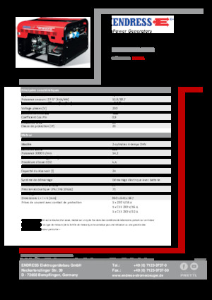 Бензинови генератори Endress ESE 1206 HS-GT ES