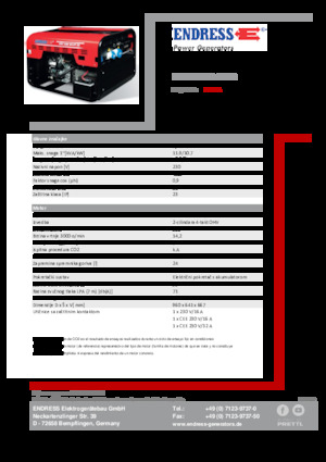 Бензинови генератори Endress ESE 1206 HS-GT ES