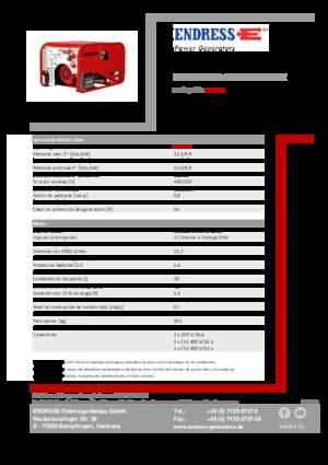 Бензинови генератори Endress ESE 1306 DHG-GT ES ISO Duplex