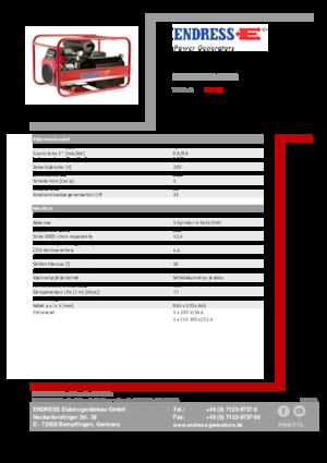 Бензинови генератори Endress ESE 1306 HS-GT ES 