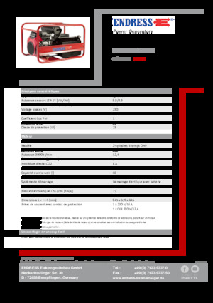 Бензинови генератори Endress ESE 1306 HS-GT ES 