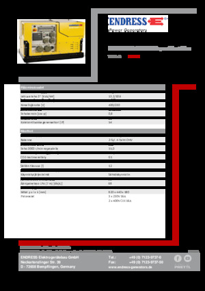 Бензинови генератори Endress ESE 1308 DBG ES DIN Super Silent Plus