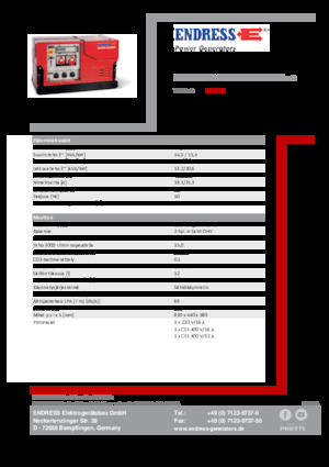 Бензинови генератори Endress ESE 1308 DBG ES ISO Duplex Silent