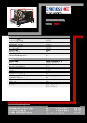 Бензинови генератори Endress ESE 2006 DBS-GT ES 