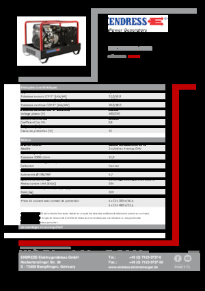 Бензинови генератори Endress ESE 2006 DBS-GT ES 