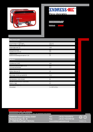 Бензинови генератори Endress ESE 206 HS-GT