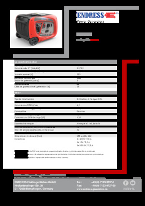 Бензинови генератори Endress ESE 3000i