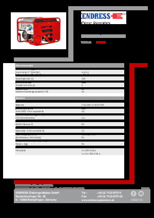 Бензинови генератори Endress ESE 406 HG-GT ISO Duplex