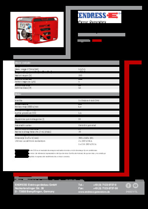 Бензинови генератори Endress ESE 506 HG-GT ES ISO Duplex