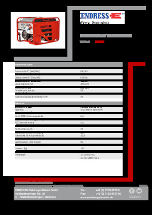 Бензинови генератори Endress ESE 606 DHG-GT ES ISO Duplex