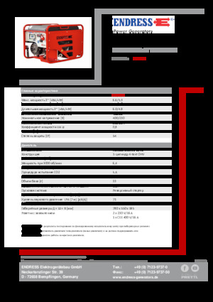 Бензинови генератори Endress ESE 606 DHG-GT ISO Duplex