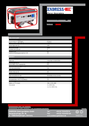 Бензинови генератори Endress ESE 606 HS-GT ES