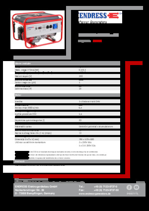 Бензинови генератори Endress ESE 606 HS-GT ES