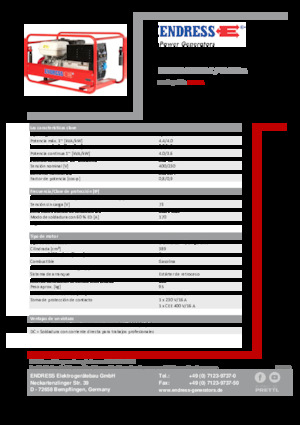 Бензинови генератори Endress ESE 804 SDHS-DC / 40-220 A