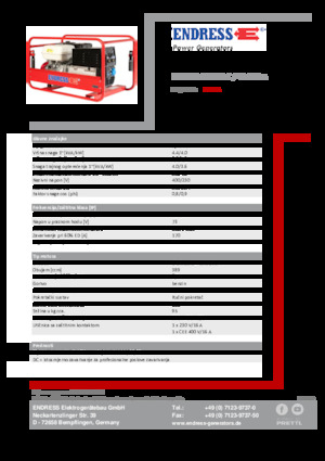 Бензинови генератори Endress ESE 804 SDHS-DC / 40-220 A