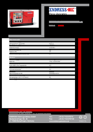 Бензинови генератори Endress ESE 908 DBG ES ISO Duplex Silent