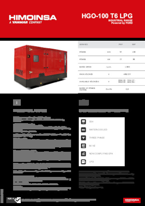 Бензинови генератори HIMOINSA HGO-100 T6 LPG