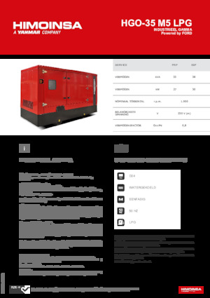 Бензинови генератори HIMOINSA HGO-35 M5 LPG
