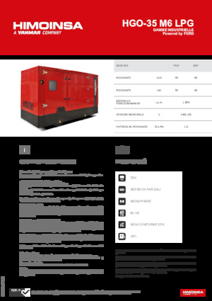 Бензинови генератори HIMOINSA HGO-35 M6 LPG
