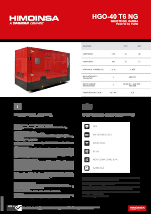 Бензинови генератори HIMOINSA HGO-40 T6 NG