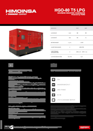 Бензинови генератори HIMOINSA HGO-80 T5 LPG