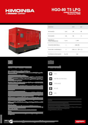 Бензинови генератори HIMOINSA HGO-80 T5 LPG