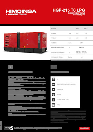 Бензинови генератори HIMOINSA HGP-215 T6 LPG