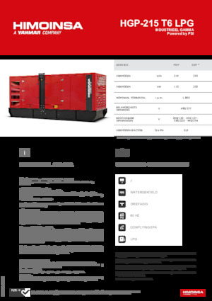 Бензинови генератори HIMOINSA HGP-215 T6 LPG