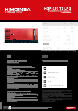Бензинови генератори HIMOINSA HGP-270 T5 LPG