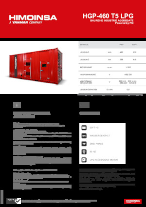 Бензинови генератори HIMOINSA HGP-460 T5 LPG