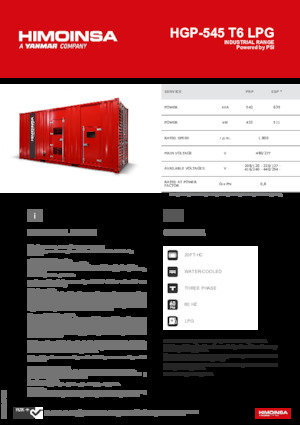 Бензинови генератори HIMOINSA HGP-545 T6 LPG
