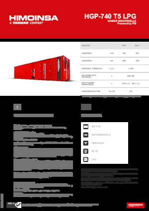 Бензинови генератори HIMOINSA HGP-740 T5 LPG