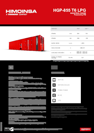 Бензинови генератори HIMOINSA HGP-855 T6 LPG