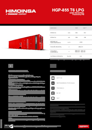 Бензинови генератори HIMOINSA HGP-855 T6 LPG