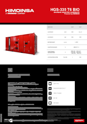 Бензинови генератори HIMOINSA HGS-335 T6 BIO