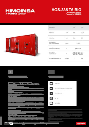 Бензинови генератори HIMOINSA HGS-335 T6 BIO