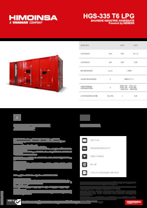 Бензинови генератори HIMOINSA HGS-335 T6 LPG