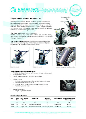 Роторни заглаждачи - ръчно водими Belidor-Noggerath Moskito SG