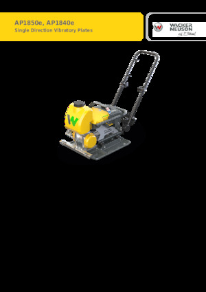 Виброплочи с преден ход Wacker Neuson AP1850e