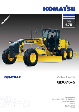 Грейдери Komatsu GD675-5