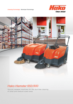 Ръчно контролиране машини за метене Hako Hamster 650 E